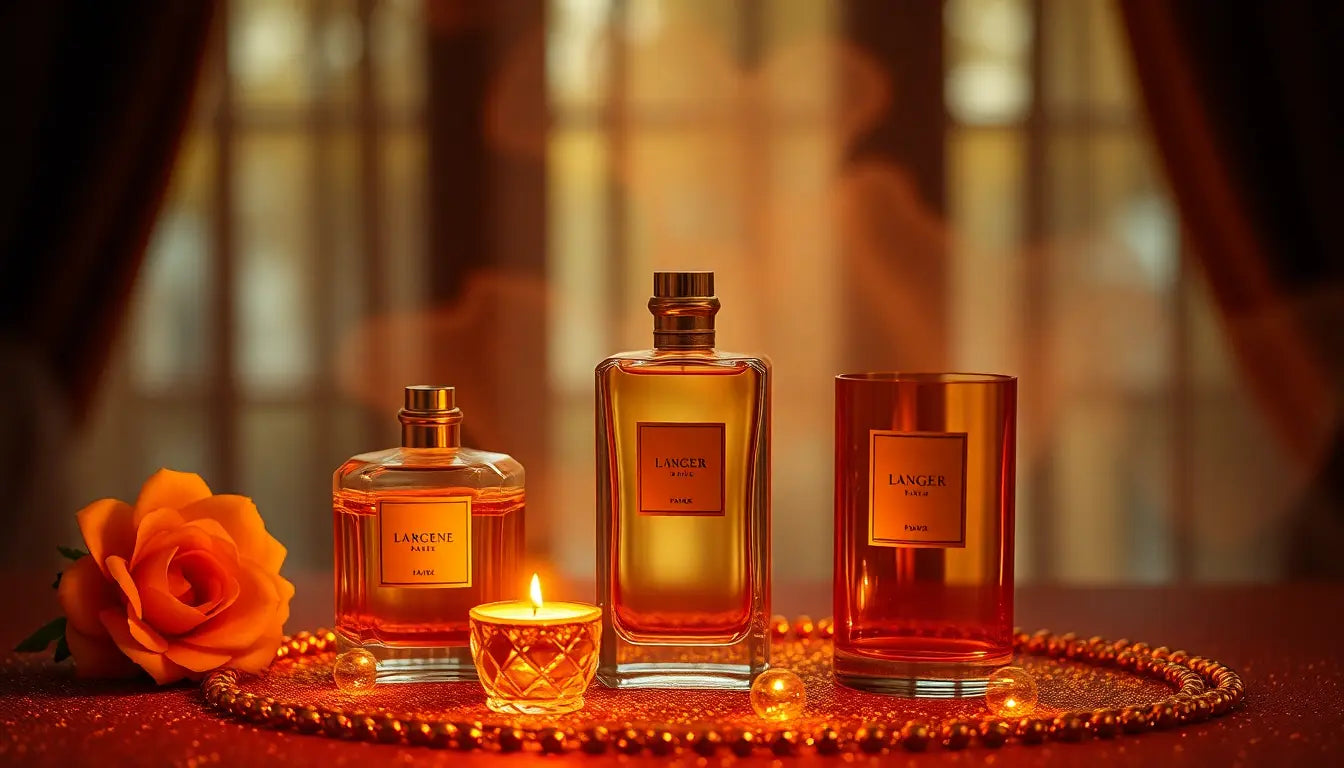 a image that relates to perfume and has a warmth and luxurious feeling to it