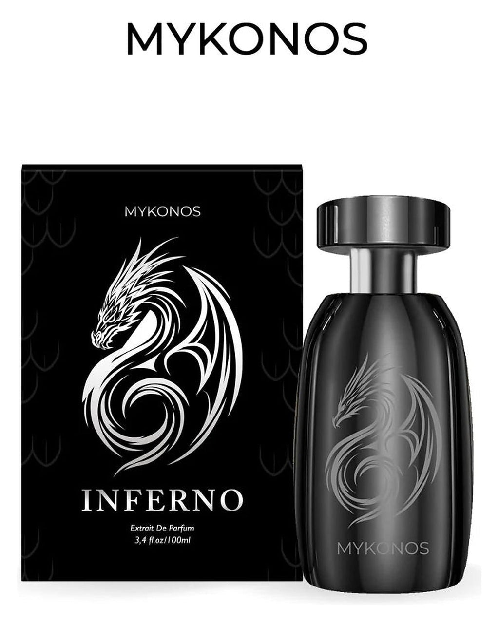 Mykonos Inferno Extrait de Parfum (100ml) – Eaux de Parfum, flacon