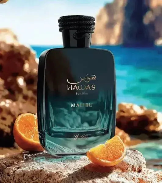 Rasasi Hawas Malibu 100ml Heren Parfum – Tropische Eau de Parfum – Le Beau alternatief - FragranceGems